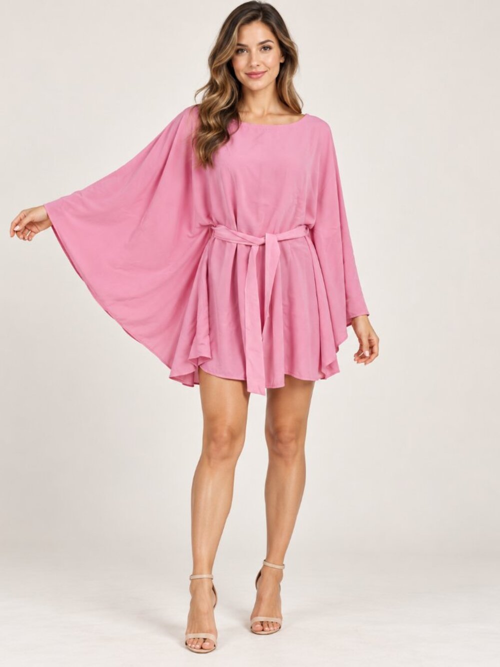 Made in Italy Pink Butterfly Dress One Size